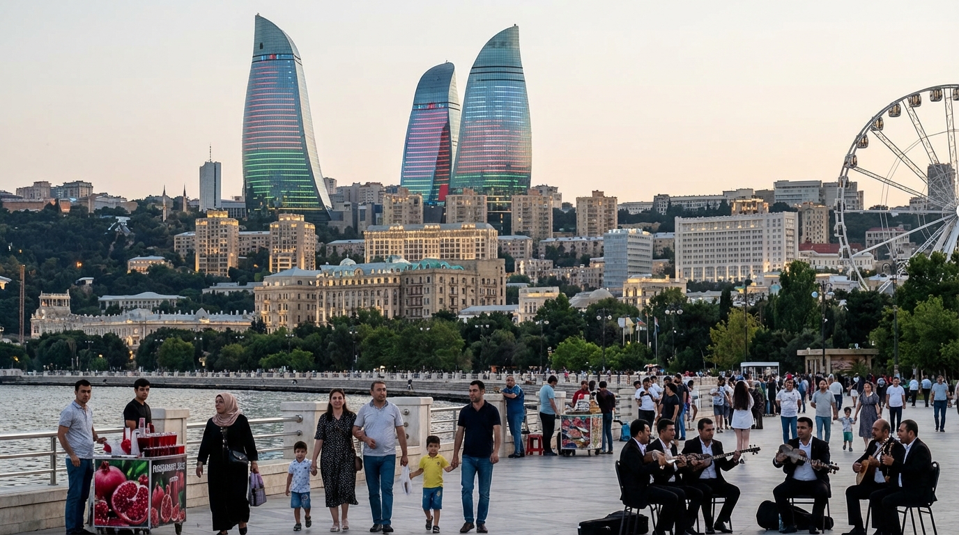 Scenic view of Azerbaijan