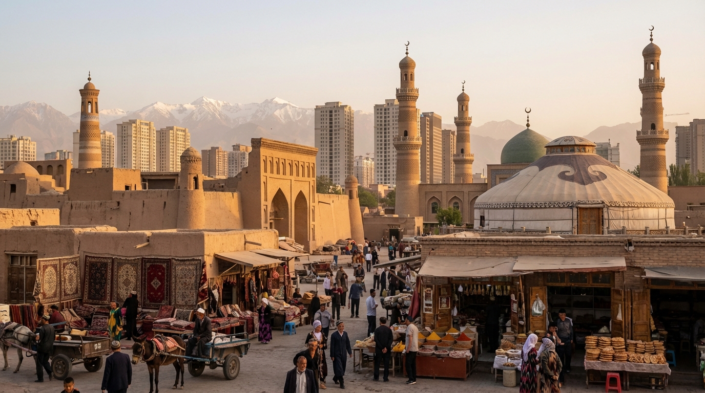 Scenic view of Xinjiang, China