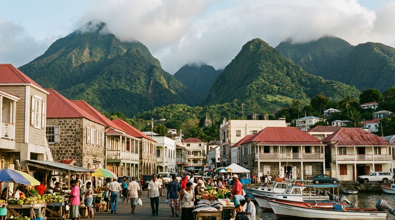 Scenic view of Dominica