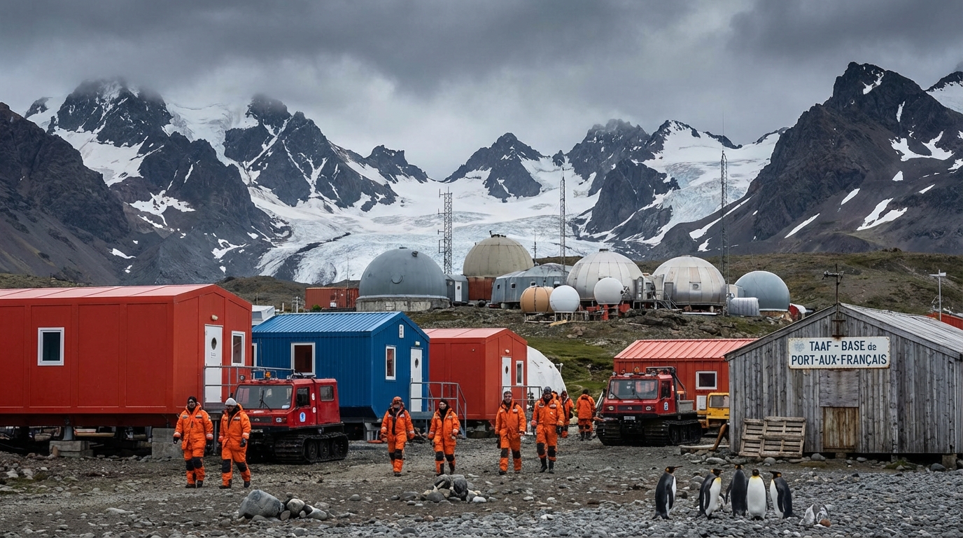 Scenic view of Fr. S. Antarctic Lands