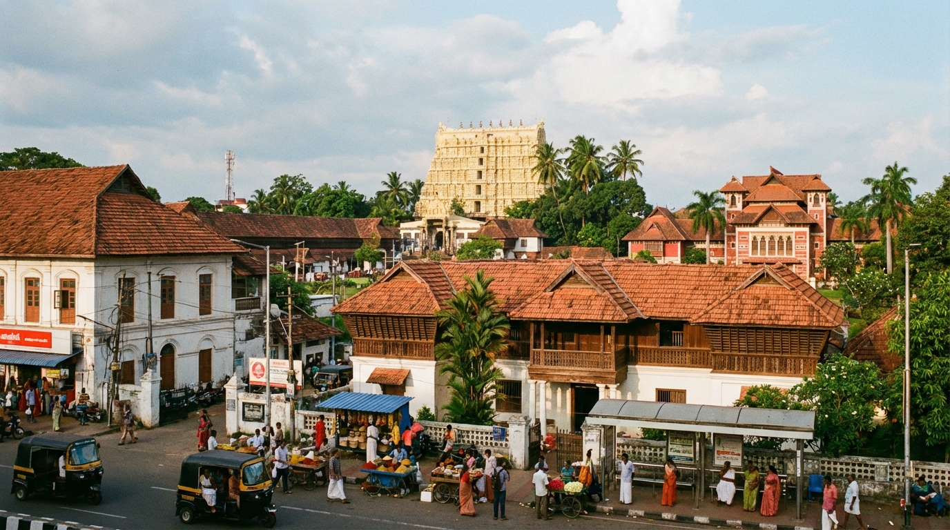 Scenic view of Thiruvananthapuram, India