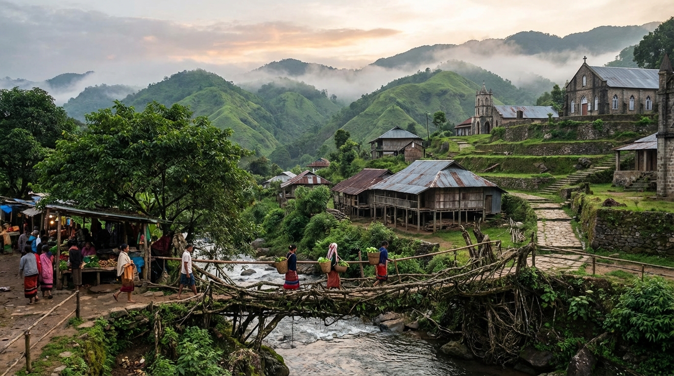 Scenic view of Meghalaya, India