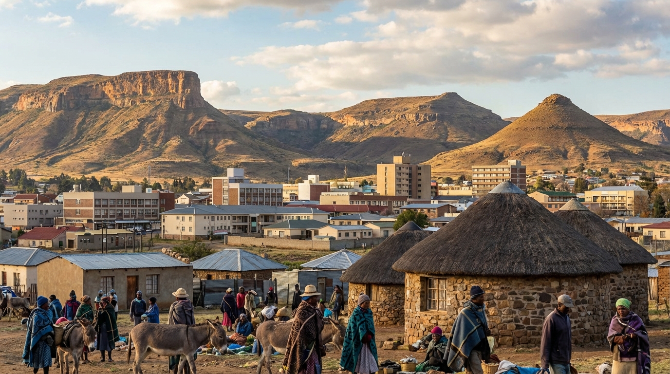 Scenic view of Lesotho