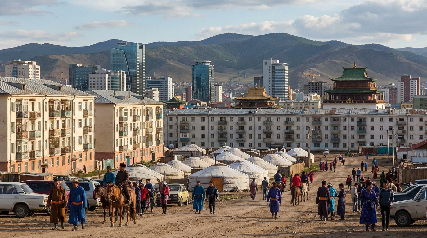 Scenic view of Mongolia