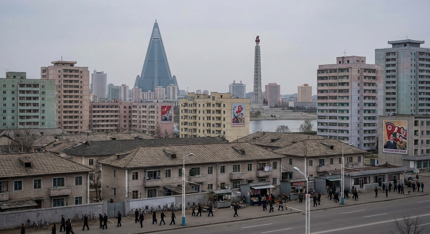 Scenic view of North Korea
