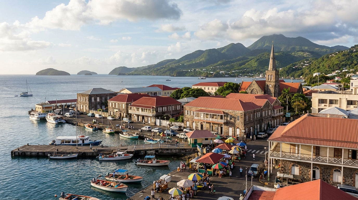 Scenic view of Saint Vincent and the Grenadines