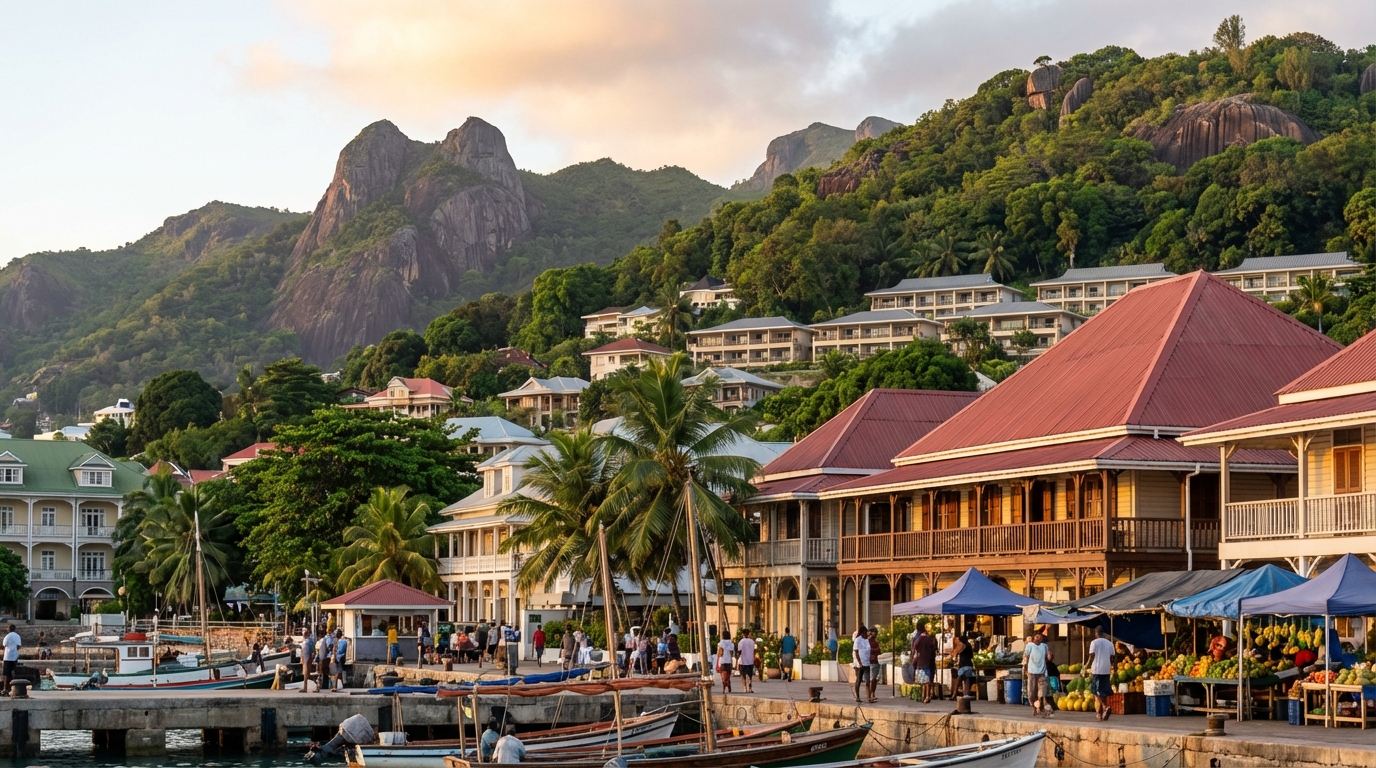 Scenic view of Seychelles