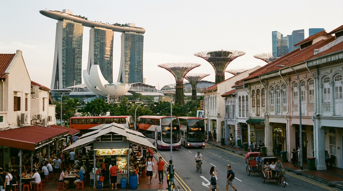 Scenic view of Singapore