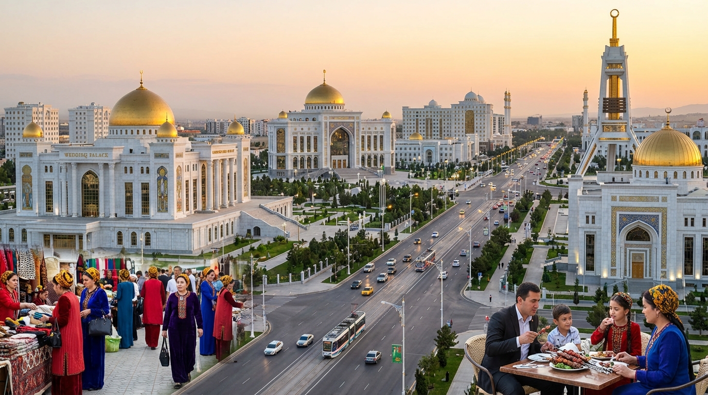 Scenic view of Turkmenistan